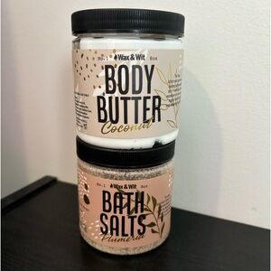 Wax & Wit Body Butter (coconut) & Bath Salts